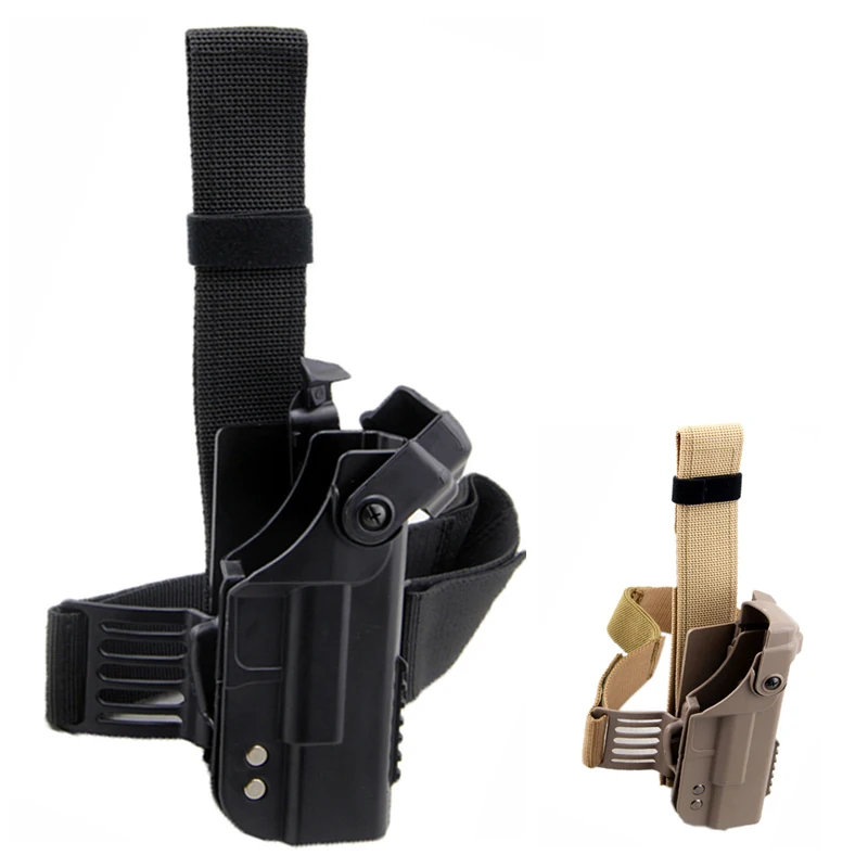 

New Glock 17 22 Gun Leg Holster Right Hand Tactical Gun Case Glock Accessories Double Protection Gun Holster