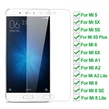 Перейти на Алиэкспресс и купить Твердое закаленное стекло 9H для Xiaomi Mi 5 5X 5S Plus 6 6X A1 защита экрана на Mi 8 A2 Lite Mi8 8 Pro SE защитная пленка