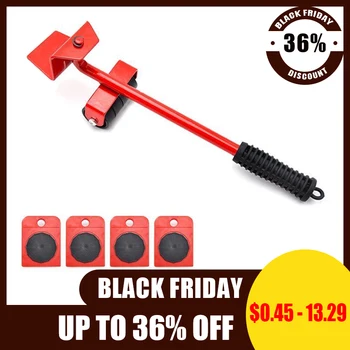 

Furniture Lifter Sliders Kit 100Kg/220Lbs Profession Heavy Furniture Roller Move Tool Set +1 Wheel Bar Mover Device Set
