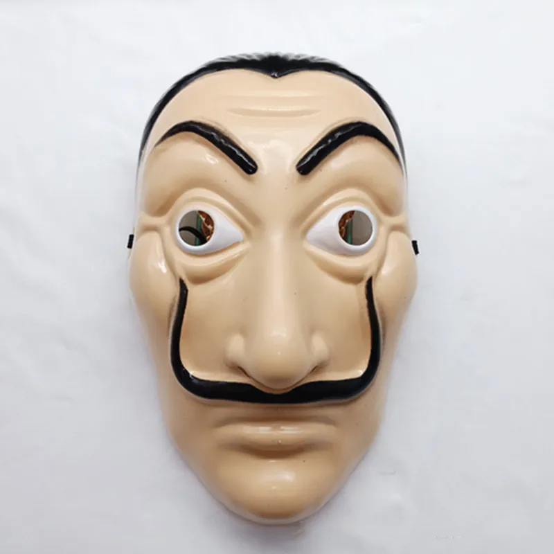 Горячая ТВ La Casa De Papel толстовки кофты куртка Косплей костюмы салвара дали маска косплей реквизит - Цвет: Plastic mask