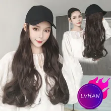 LVHAN парик Женская вязаная шапка большая волна натуральный черный темно коричневый светильник коричневый черный высокотемпературное волокно