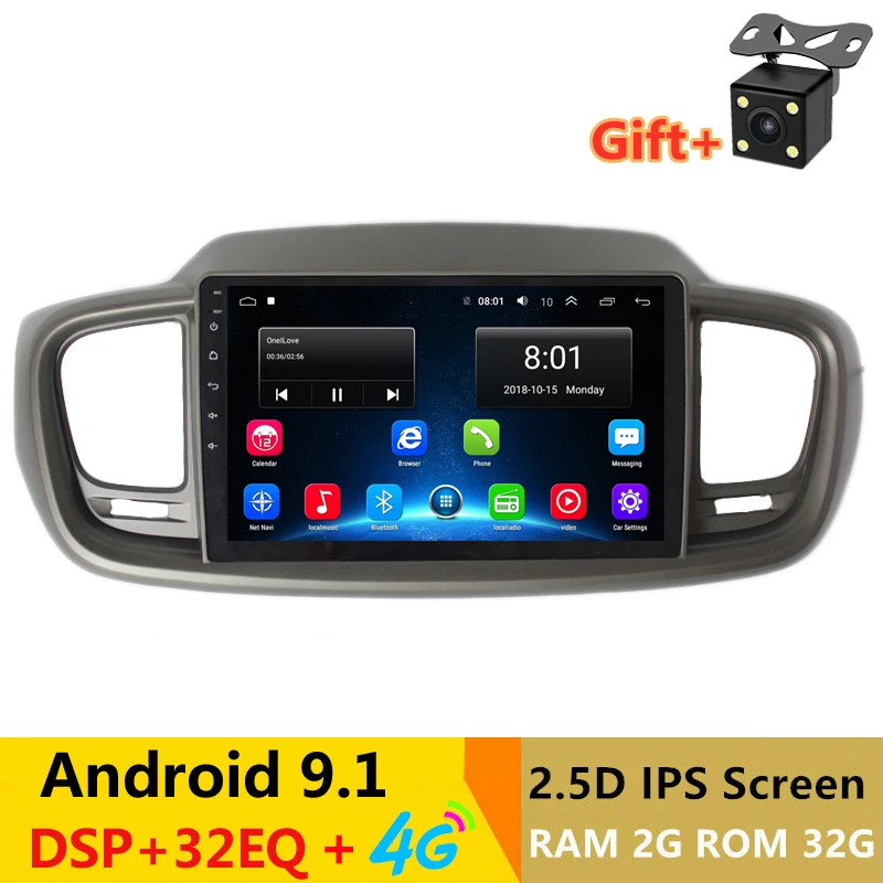Perfect 10.1 inch Android 9.1 Car DVD Player GPS for KIA sorento 2015 2016 audio car radio stereo navigator with bluetooth wifi built in 0