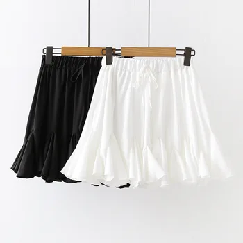 

New Summer Korean Version Simple Ball Gown Skirts Women Thin Sexy High Waist Elastic Fluffy Skirt Student Soft Chiffon Skirt