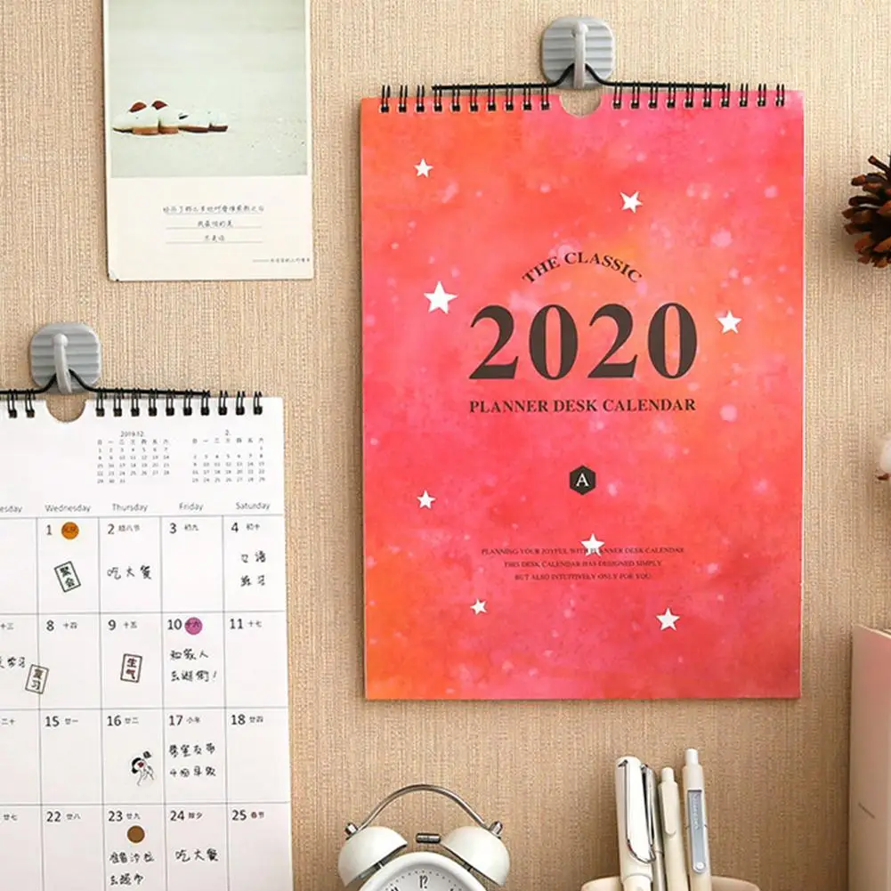 Настенный календарь, ежемесячный большой настенный календарь, большой подвесной учебный календарь для планирования и организации дома или офиса