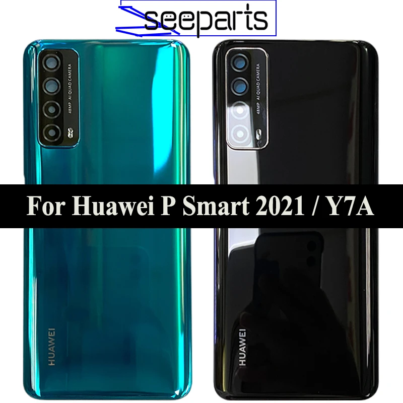 For Huawei P Smart 2021 Back Battery Cover Rear Door Housing Case Replacement For Huawei Y7A PPA-LX2 LX3 Battery Cover steel frame mobile phones