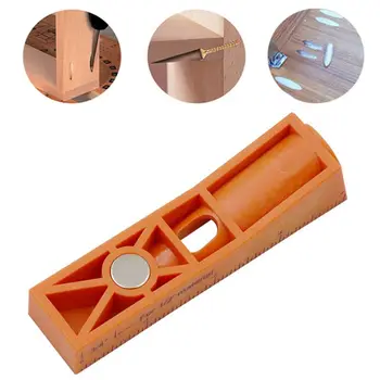 

Magnetic Drilling Tool Professional Red Woodworking Accurate Practical Home Universal Punch Locator Hardware Hole Positioning