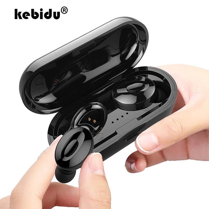 

TWS Blutooth 5.0 Earphones Mini Wireless Bluetooth Earphone Portable Stereo Sound In-ear Sports Earbuds with Mic Charging box