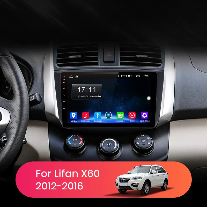 Автомагнитола AWESAFE PX9 для Lifan X60 2012 2016 мультимедийный видеоплеер на Android 10 0 2 Гб ОЗУ