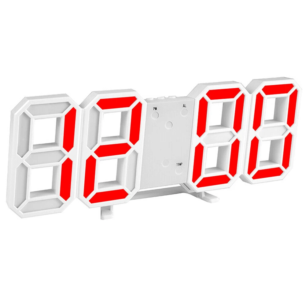 Modern 3D Table Clock LED Digital Wall Clock Home Decor Night Light Usb Powered Electronic Alarm Clock on The Wall Desk