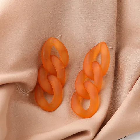 Exaggerated Tassel Earrings For Women Acrylic Chain Earrings 2021 Trend Punk Chain Drop Earrings Jewelry Party Gift