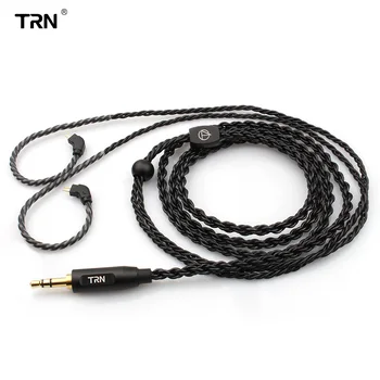 

TRN 6 Core actualizado negro Cable plateado 3,5mm MMCX/2 Pin auricular mejora Cable de auriculares para TRN V30/V80/X6/IM1