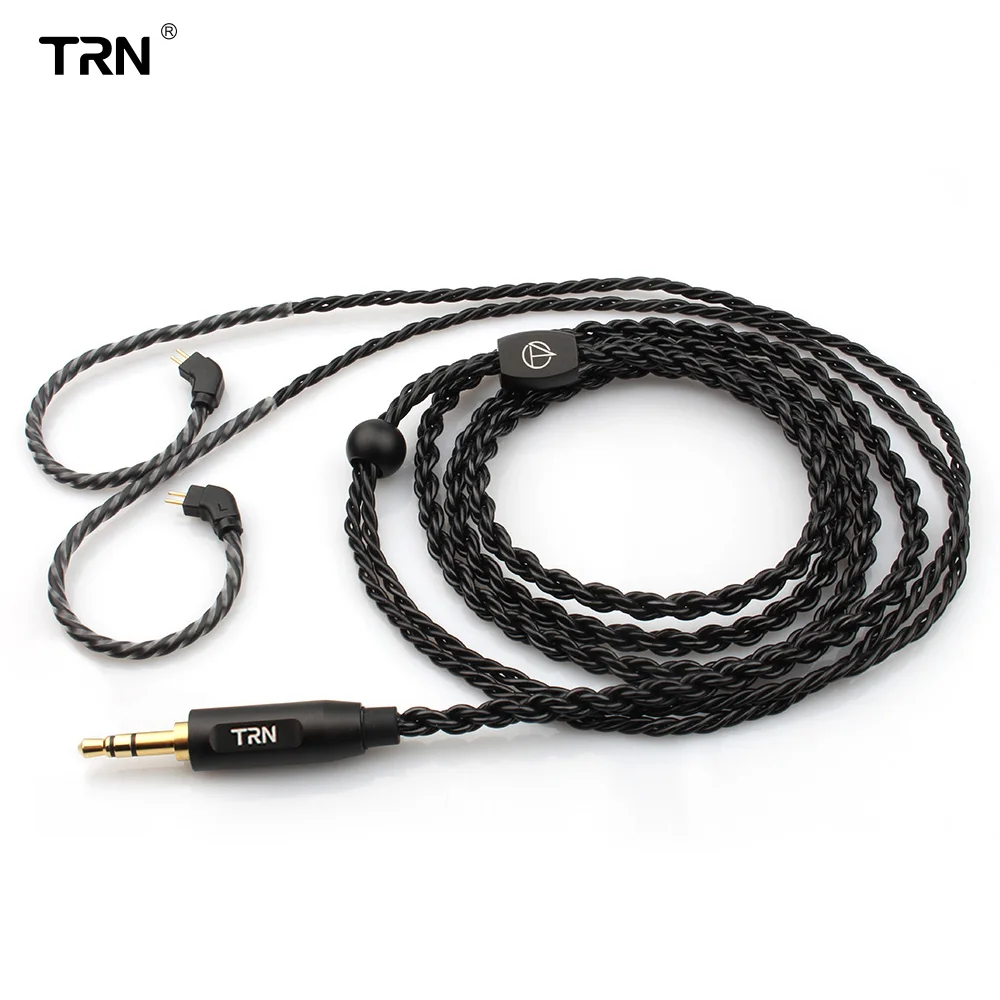 TRN 6-ядерный actualizado negro кабель plateado 3 5 мм MMCX/2-контактный auricular mejora для auriculares para