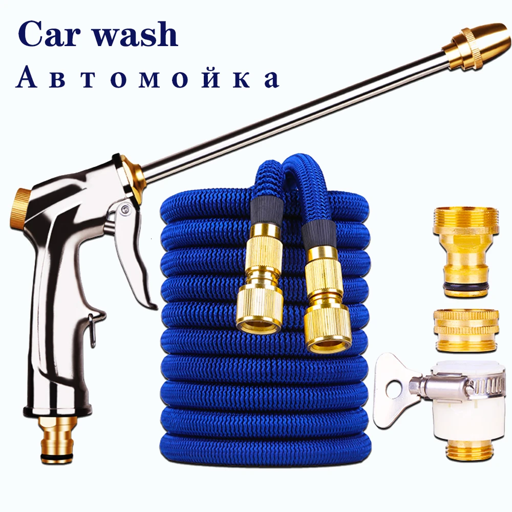 

2019 new EU Extensible Garden Water Pipe Flexible Water Hose Magic Plastic Pipe Jet Gun for Irrigation and Car Washing