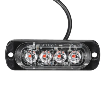 

Replacement Strobe Light Red 4LED Car Motorcycle Flash 12-24V Shockproof