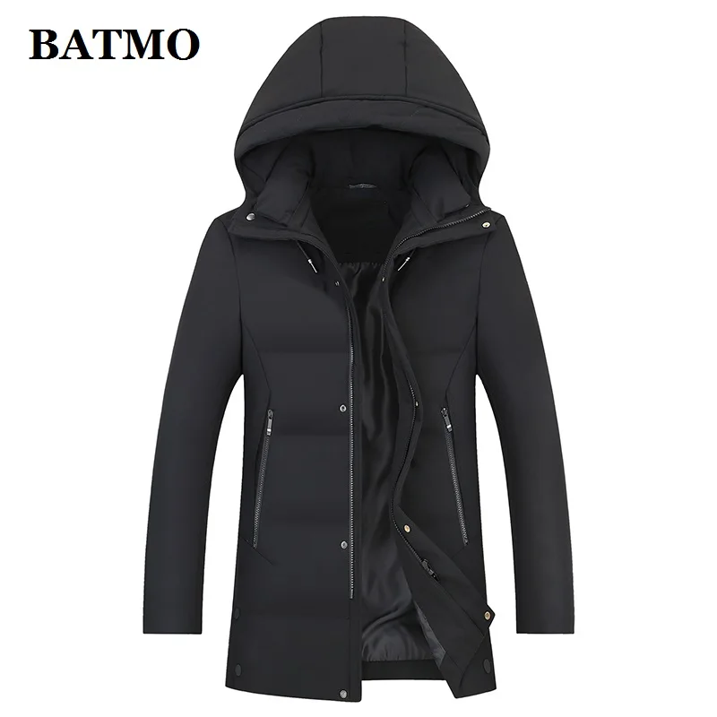 BATMO/Новое поступление, зимние куртки с капюшоном на 80% белом утином пуху для мужчин, мужское зимнее толстое теплое пальто, большие размеры M-6XL 8250