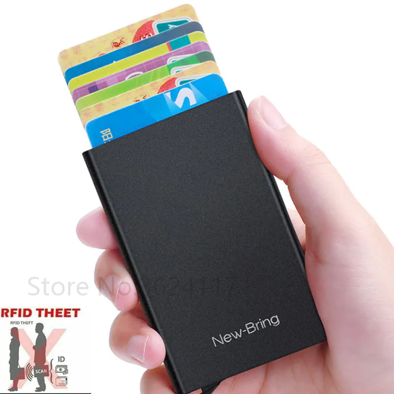 Xiaomi NewBring защитный бумажник для карт тонкий металлический корпус RFID блок легко