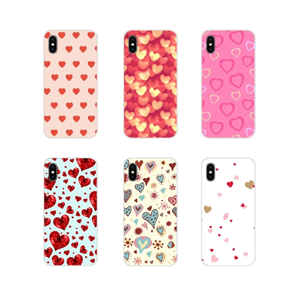 Аксессуары чехлы для телефонов Xiaomi Redmi Note 3 4 5 6 7 8 Pro Mi Max Mix 2 2S Pocophone F1 red love heart girly |