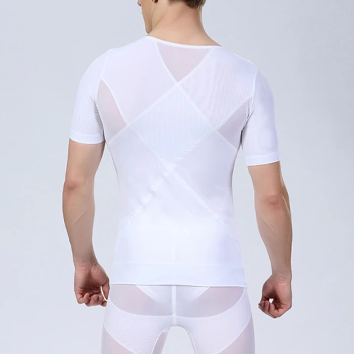 Мужское моделирующее белье Shaper компрессионная футболка с коротким рукавом Топ для лета ALS88