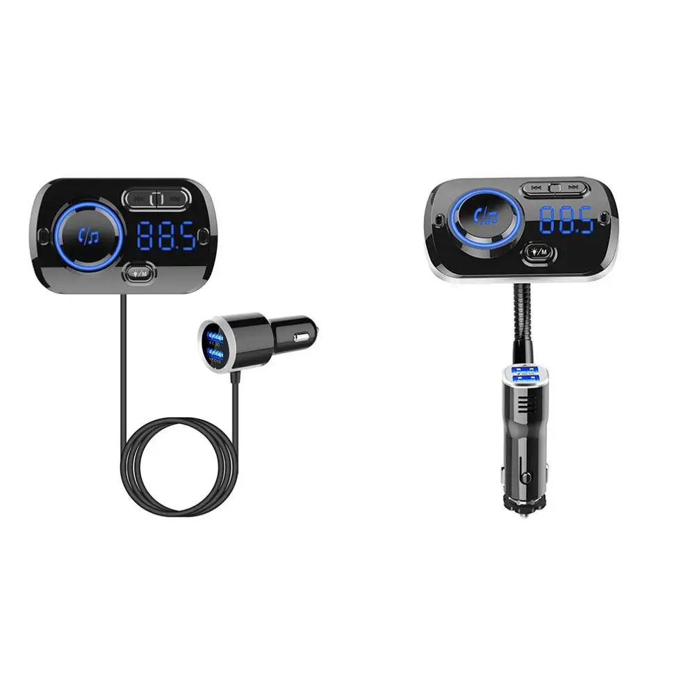 Автомобильное зарядное устройство Беспроводное Автомобильное MP3-плеер Hands-Free вызов автомобиль Быстрая зарядка fm-передатчик беспроводной MP3-плеер