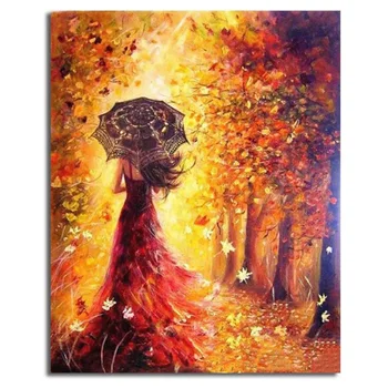 

Paint By Numbers DIY Acrylic Painting Kit for Kids & Adults 40X50cm Back View with 3 Brushes
