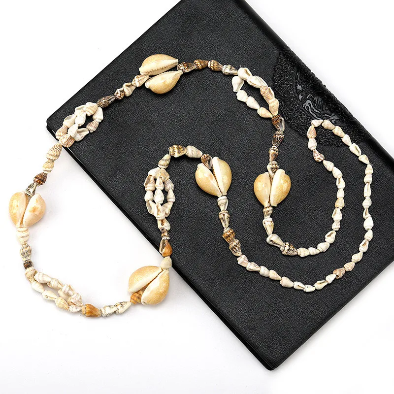 Bohemian Handmade Woven Multilayer Natural Shell Pendant Necklace For Women Girls Party Gift Wedding Summer Choker Necklaces