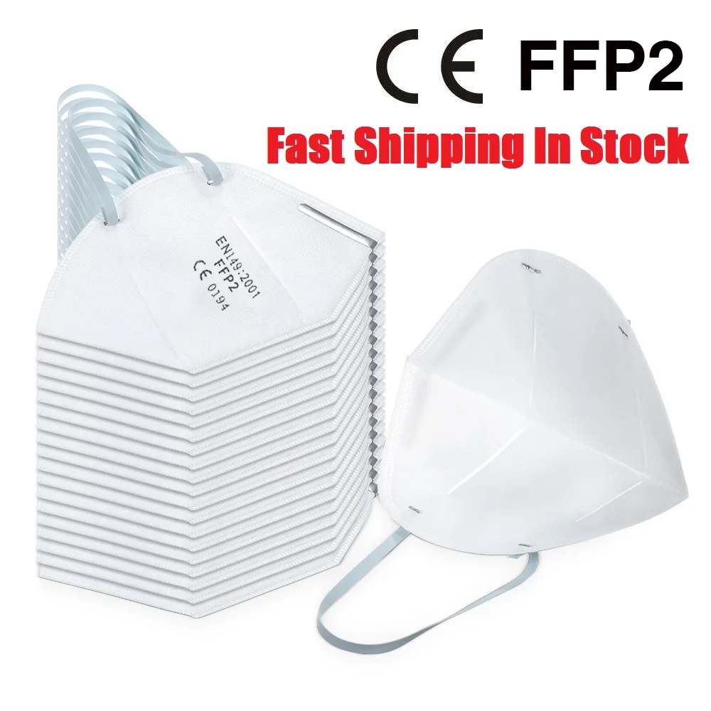 

3/10/20PCS FFP2 Breathable KN95 Mask 95% Filtration 4 Layers Disposable Dust Face Mask Non-woven Fabric Protective Mouth Masks