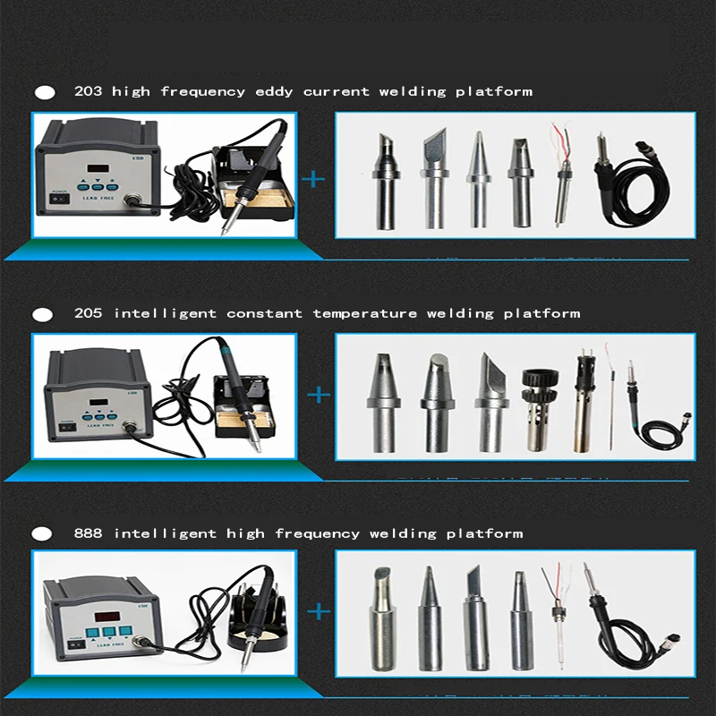 90W High Power Intelligent Lead-free Welding Platform 203h High Frequency Eddy Current Welding Platform Front Temperature