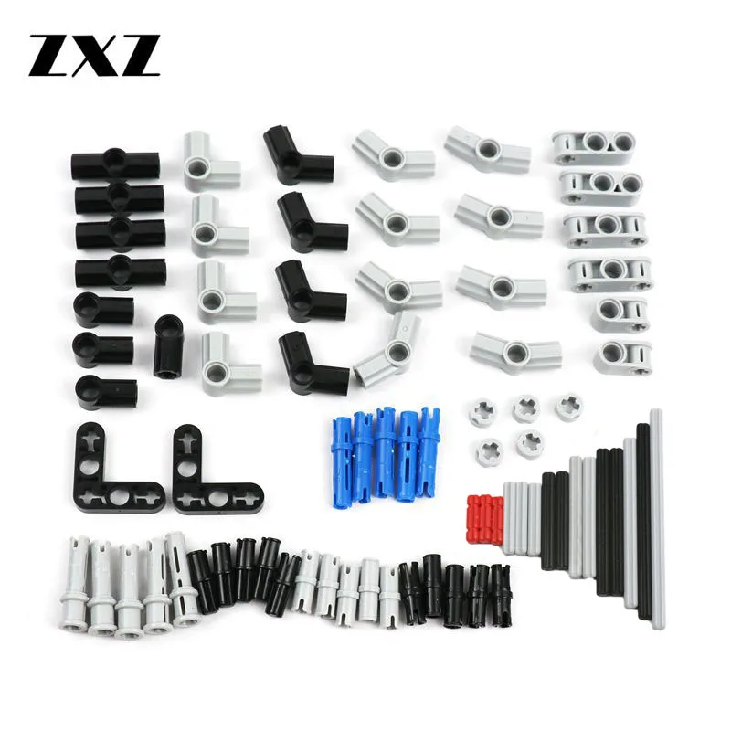 77PCS MOC Building Blocks Technic Angle Connector Cross Axle Plug Intellectual Toys For Children Kid Bulk Technic Parts|Blocks| - AliExpress