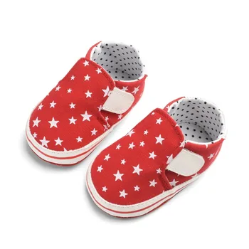 

Baby Shoes Baby Girl Shoes Newborn Star Print Canvas Soft Bottom Casual The First Walker w