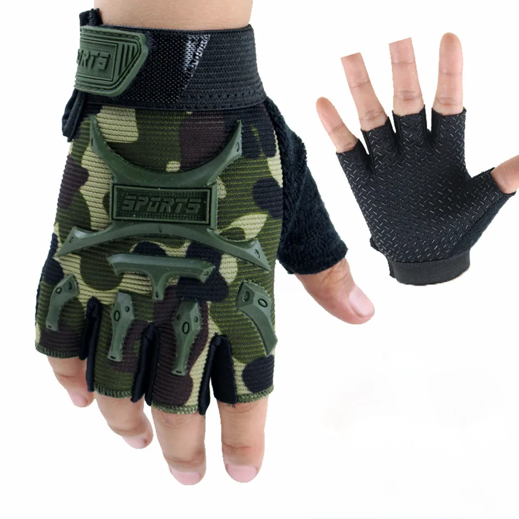 Детские спортивные перчатки для тренировок перчатки, поддержка запястья для фитнеса Половина пальцев рукавицы Тактические Военные Guante Tactico# Zer