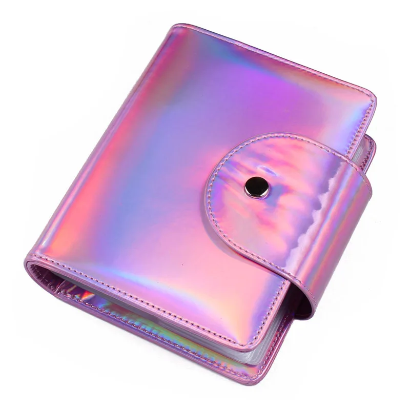 Big 20 Slots Holographic Pink Stamping Plate Case Laser 9.5x14.5cm Nail Art Plate Organizer Holder Bag JT291