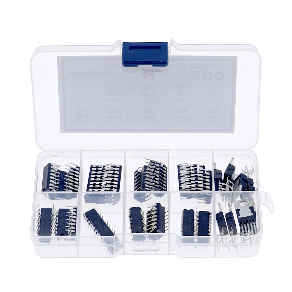 44Pcs/Box IC Integrated Circuit Chip Assortment Kit SG3525 ULN2803 TEA ULN2004 TDA1875 KA7500 MAX7219 NE556 LM3914 TDA2003