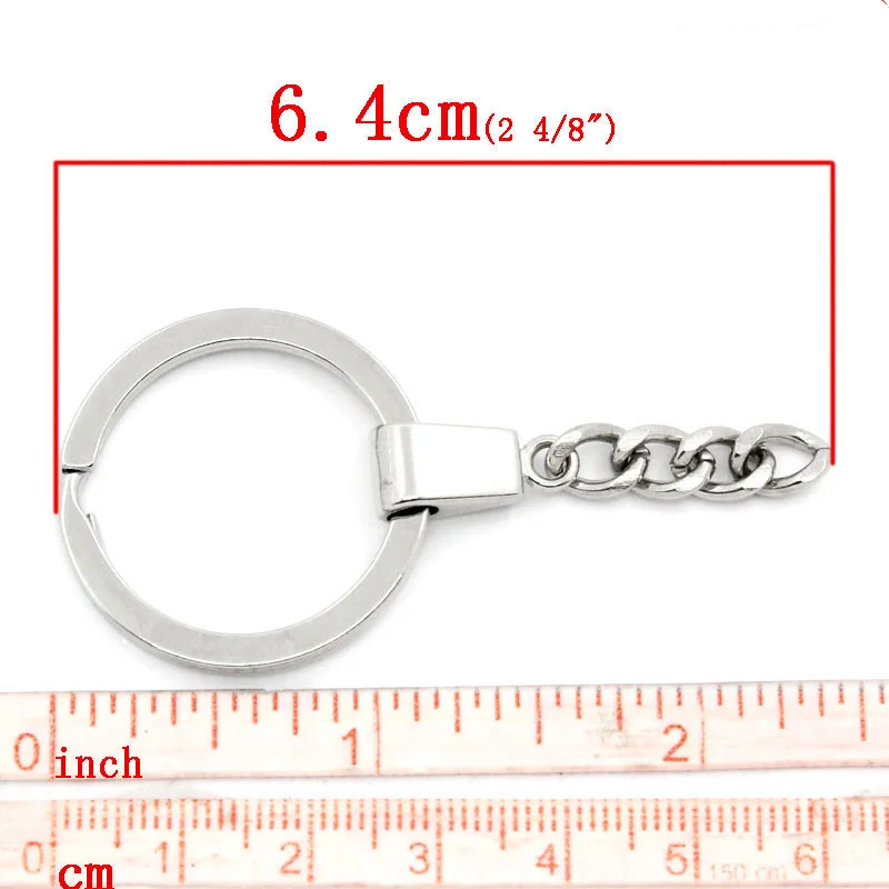 10 шт. круглые брелоки серебряного цвета 6 2x3 см|key chain|key ringkey key chain |