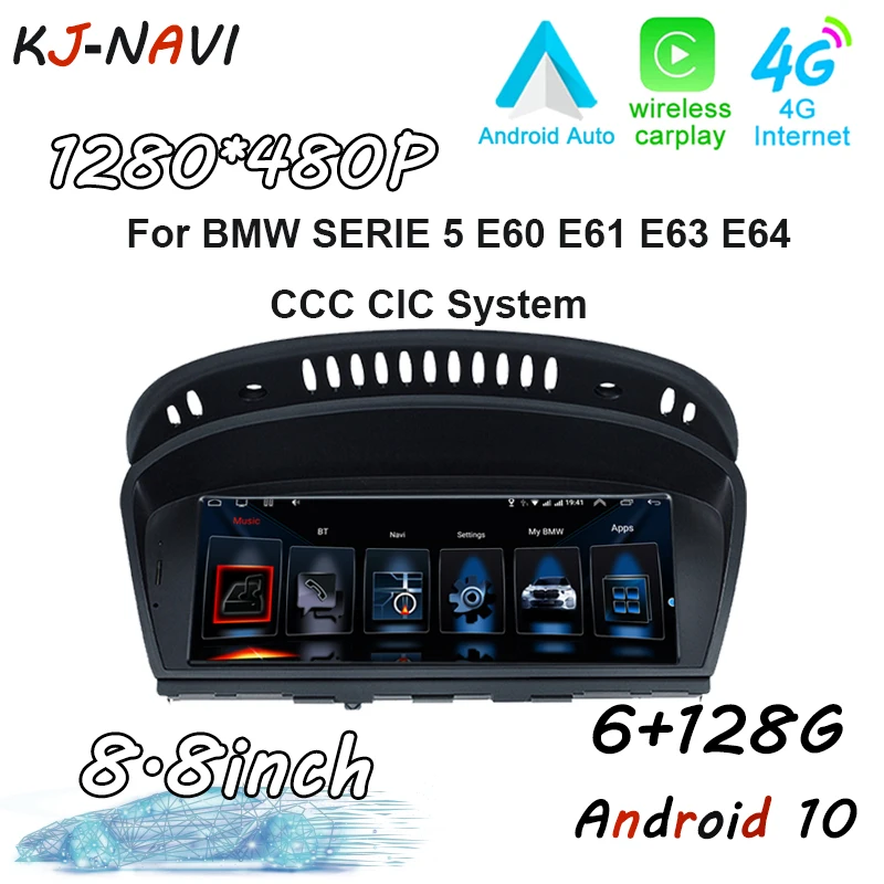 8.8&quotFor BMW SERIE 5 E60 E61 E63 E64 CCC CIC System GPS Navigation Multimedia Android 10 Car Player Radio Video Auto Stereo | Автомобили