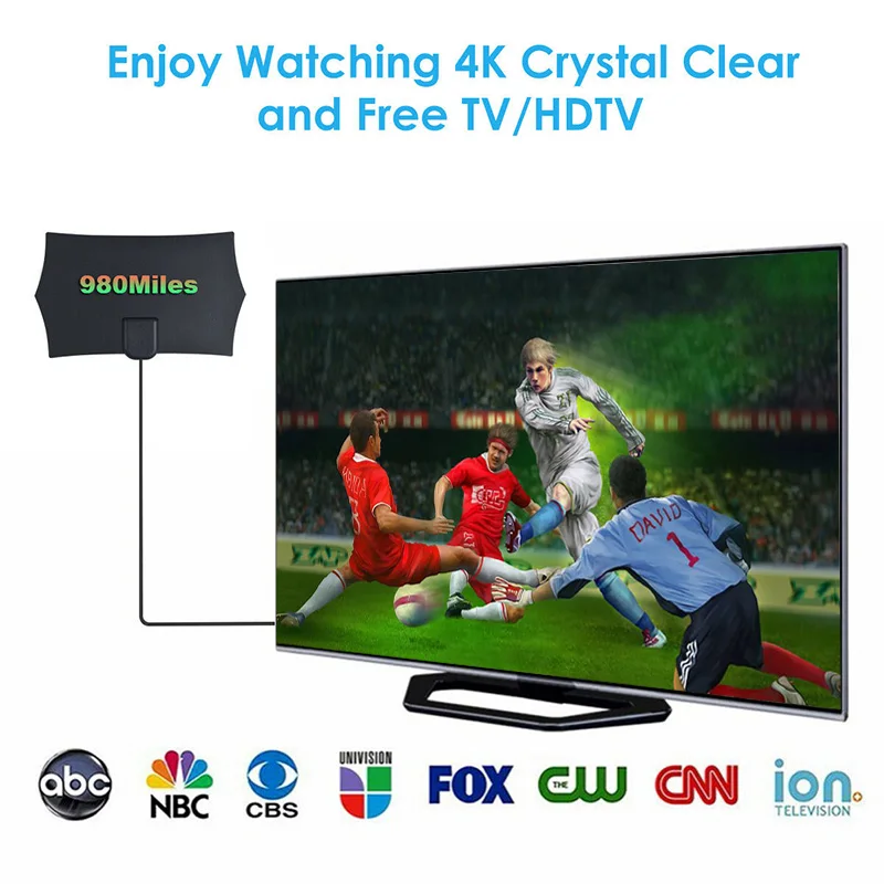 980 Mile Range Antenna TV Digital HD Skywire Antena Digital 1080p Indoor Home XR649
