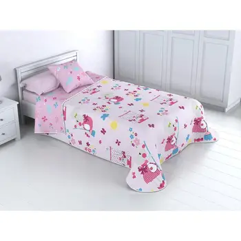 

Colcha Bouti Infantil Reversible 100% con Funda de cojín y Tacto algodón Mod. RATONA