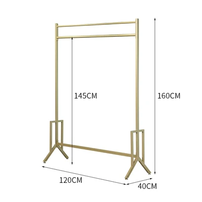 Быстрая дизайн металлическая Золотая/серебряная одежда стойка для витрины магазина одежды стенд