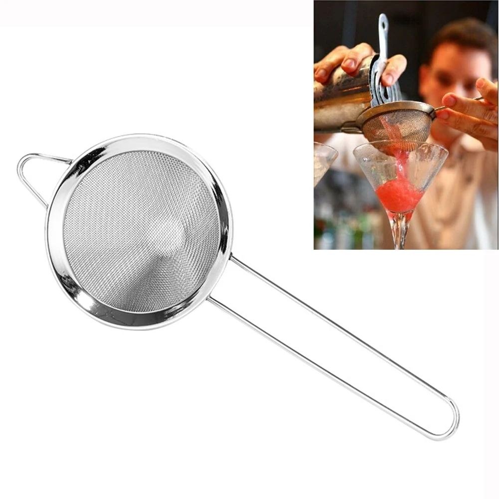 

Stainless Steel Conical Cocktail Filter Conical Wire Fine Mesh Oil Strainer High Quality Flour Sifter Sieve DIY Kitchen Tools