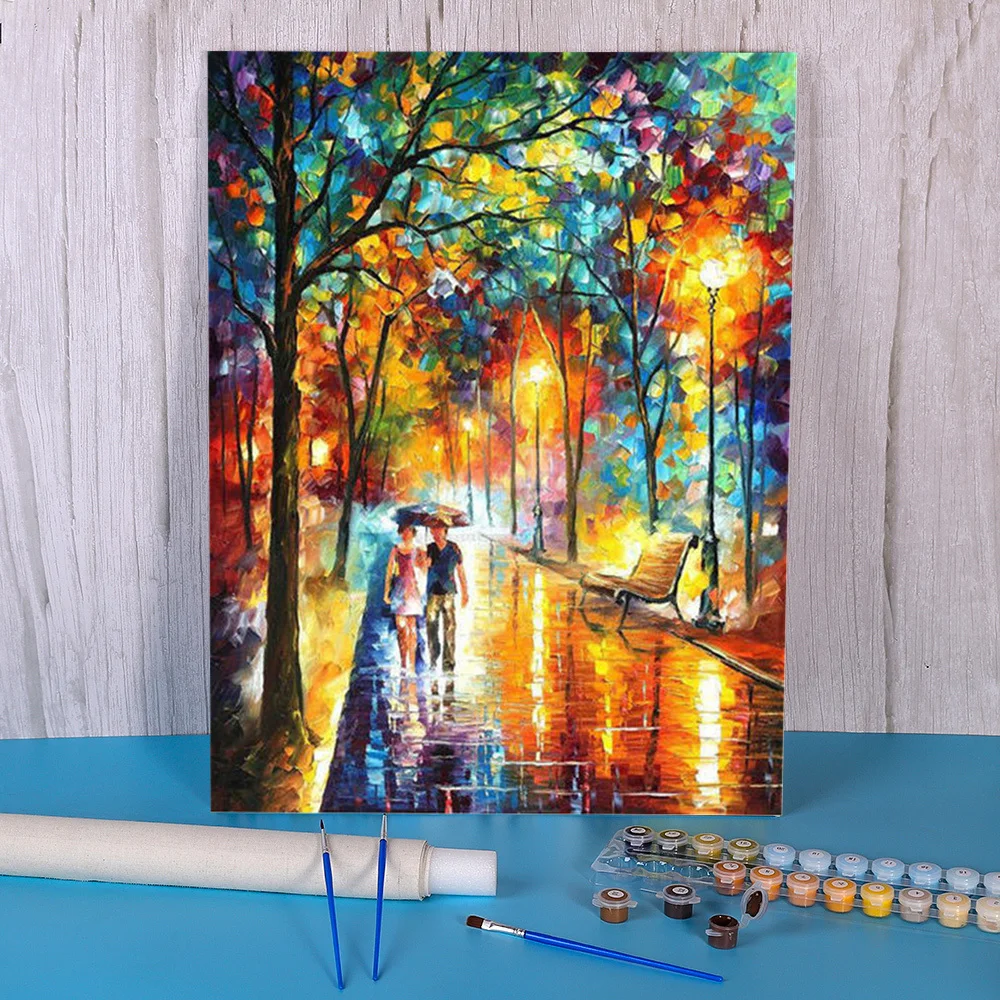 Modern Paint By Numbers Kit Orange Creamsicle Craft Supplies & Tools