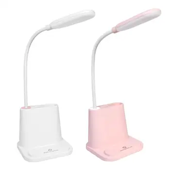 

USB Rechargeable Dimmable LED Desk Lamp Touch Table Light for Children Reading Mobile Phone Bracket Design for Charging