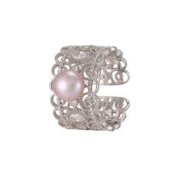 

New Women's Rings Simplicity Trend Pearl 925 Opening Index Finger Means Ring Empty Support Hand Decorate Accessories Accessories