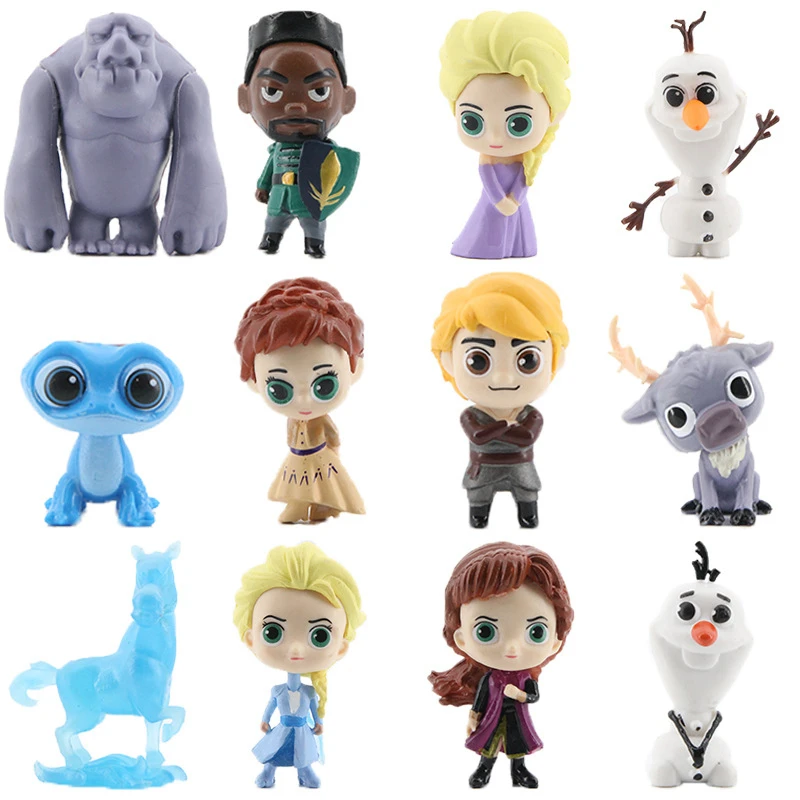 Pvc Action Figures Toy Frozen 2 Figures Olaf Figure Pvc Model 12pcs/set Disney 2