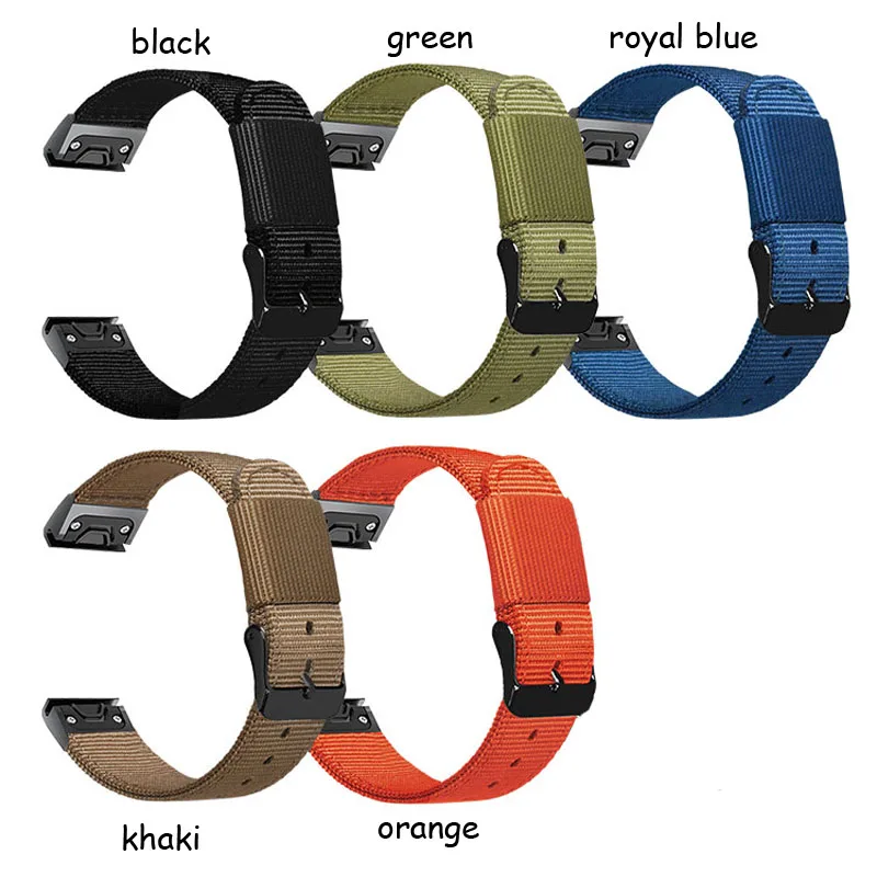 Фото Ремешок нейлоновый для наручных часов Garmin Fenix 5 6 5Plus quatix5 sapphire forerunner 935 945, 22 мм №3
