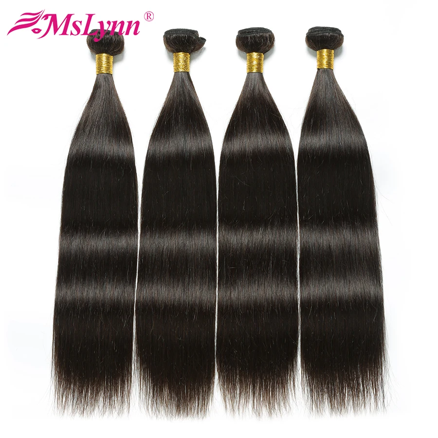 Прямые Пучки перуанские волосы пучки человеческих волос Плетение 3 или 4 шт mslyn remy - Фото №1