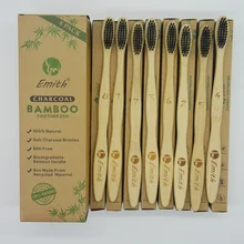 8 шт. in1BOX натуральный экологически чистый бамбуковый уголь зубная щетка