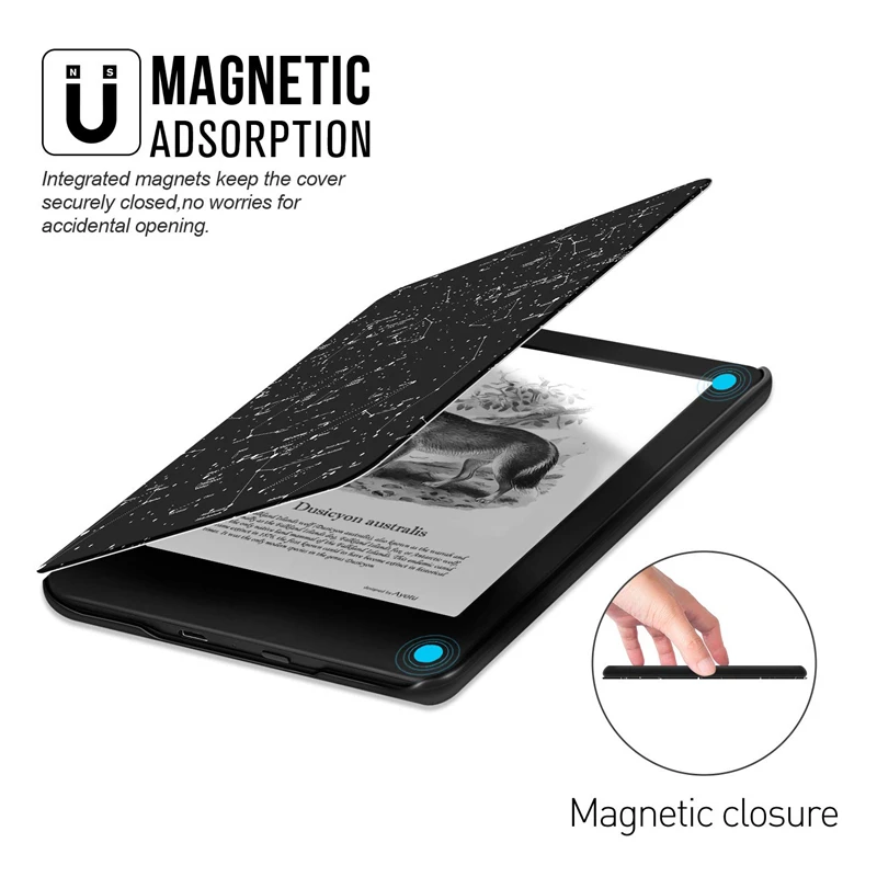 Чехол для нового Kindle 10 го J9G29R 2019 выпуска тонкий защитный смарт чехол с принтом из