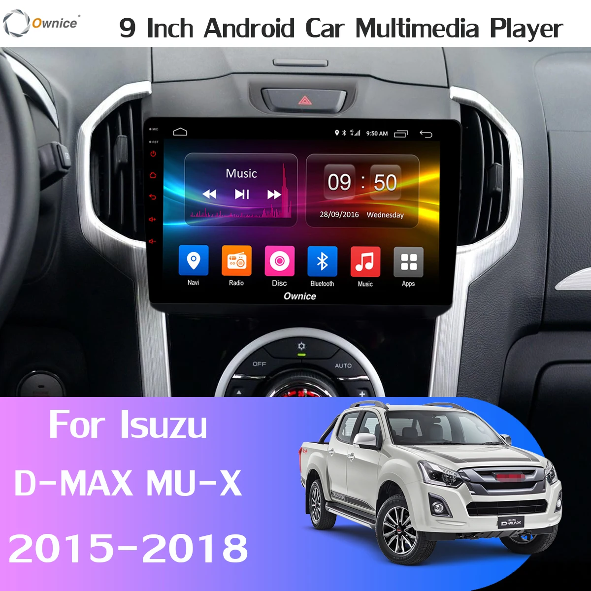 1Din 9 &quot360 ° панорамный автомобильный dvd-плеер Android GPS для Isuzu D-max MU-X Chevrolet Trailblazer Colorado