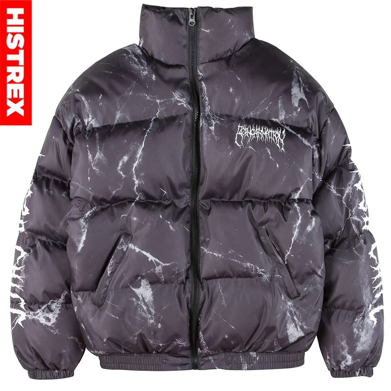 2023 HISTREX Print Psychology Hurt Bear Men Parkas Jacket Coats Winter Warm Thick Fleece Jackets Man Puffer Women Quilted Parka 2