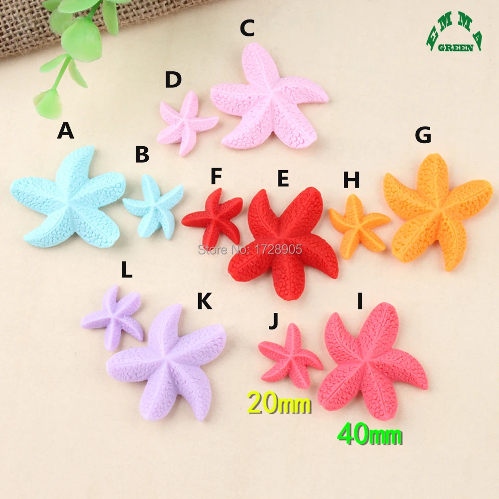 

Resin Starfish Flatback Cabochon for Girls Hairpin Big Star Kawaii DIY Decorative Craft Scrapbooking Accesssories Slime Charms