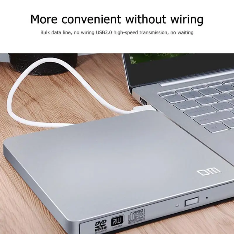 Внешний DVD привод Оптический привод USB 3,0 CD rom плеер писатель ридер DVD-RW CD-RW записывающее устройство для ноутбука Настольный ПК Windows